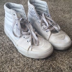 White Vans Sk8 Hi Top